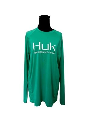 Huk Green Performance Fishing Long-Sleeve Shirt